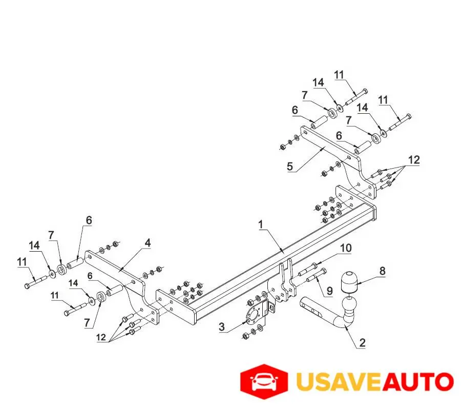 AUTO-HAK Европейское качество! Фаркоп Renault Logan седан 2013-, Dacia Logan седан 2013- AUTO-HAK Европейское качество! Фаркоп Renault Logan седан 2013-, Dacia Logan седан 2013-