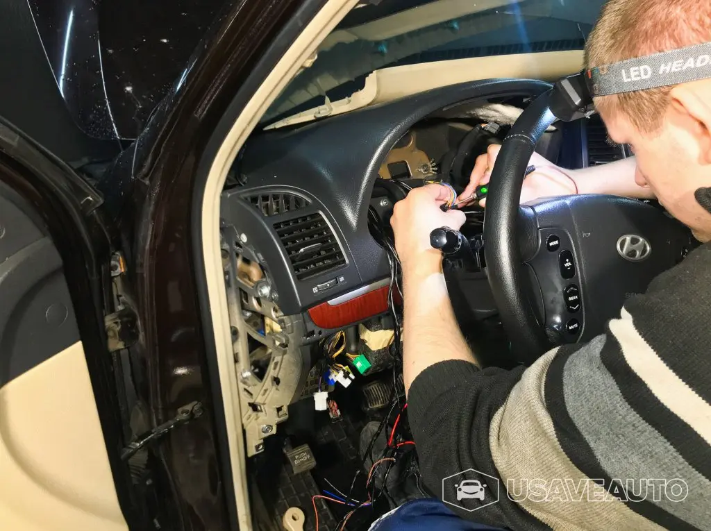 Установка сигнализации с автозапуском