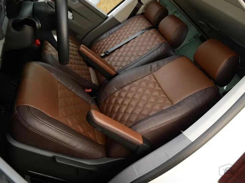 Установка чехлов от компании Прочехлы на VW Caravelle