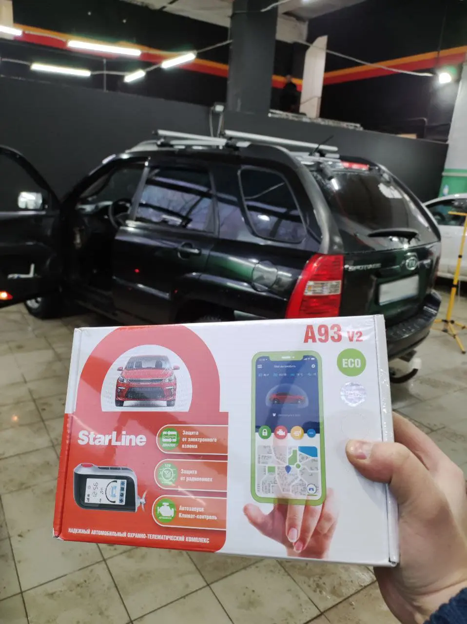 Сигнализация StarLine A93 ECO на Kia Sportage Сигнализация StarLine A93 ECO на Kia Sportage