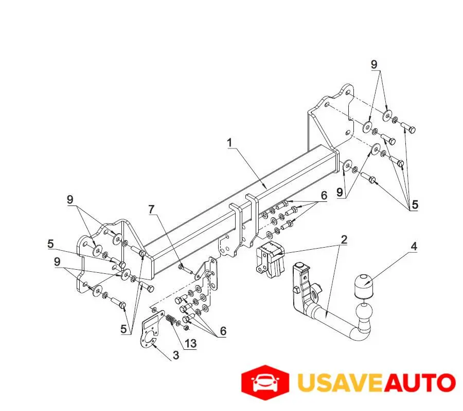 AUTO-HAK Фаркоп AUDI Q7, кроме SQ7 2015- AUTO-HAK Фаркоп AUDI Q7, кроме SQ7 2015-
