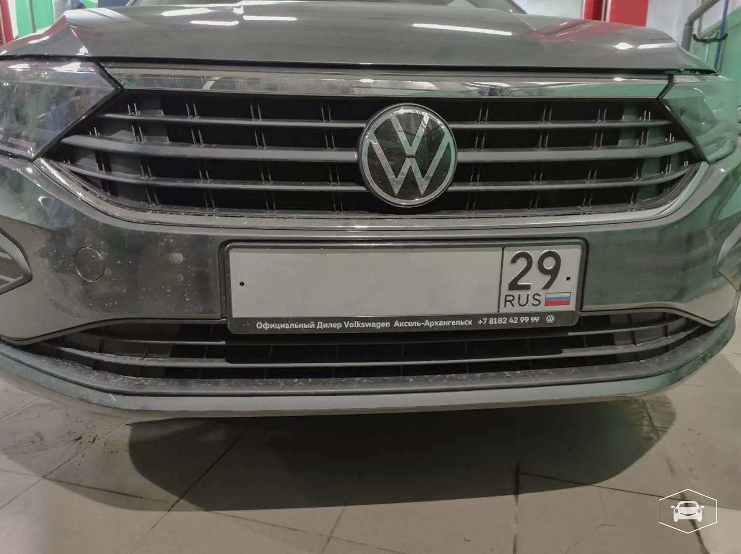 Установка защитной сетки под решетку радиатора